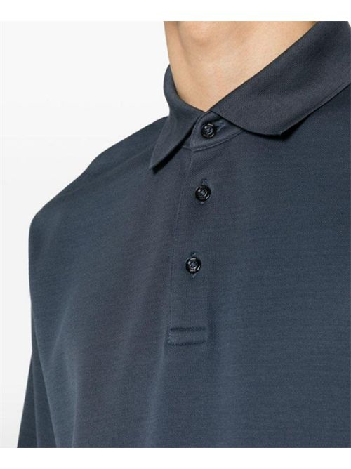 KNITTED POLO SHIRT HERNO | JPL00125U.520599201 BLU